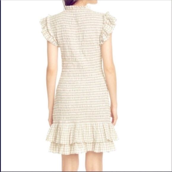 Veronica Beard Cici Mini White Green Dress Size 6 - Picture 6 of 11